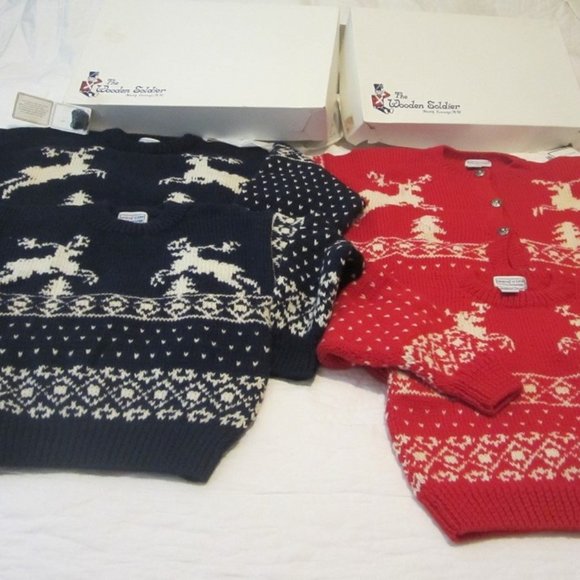Family Set Of 100% Wool Winter Sweaters